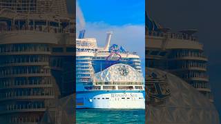 Wonder of the Seas Departs PortMiami 🛳️ #vacation #dream #travel #cruise