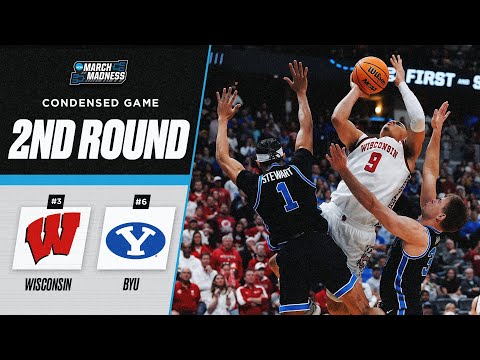 BYU vs. Wisconsin - Second round NCAA tournament extended highlights