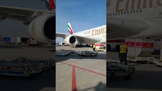 Emirates A380 at yyz. #emirates #a380 #aviation #youtubeshorts #youtube #toronto #yyz