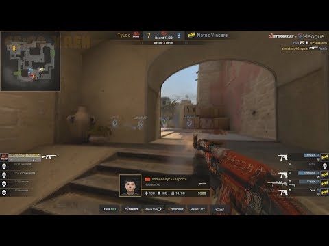 Tyloo somebody insane clutch! 1v5 vs Na'Vi [CS:GO StarLadder]