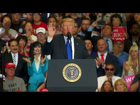 President Donald Trump touted his administration's economic achievements during a rally in Las Vegas on Thursday. The President pointed out the nation's GDP and low unemployment rates among various groups including women and African-Americans. (Sept. 21)