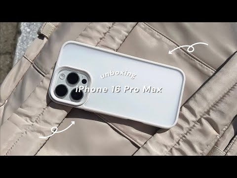 iphone 16 pro max unboxing 🕊️ | aesthetic, 1TB, white titanium, photography slideshow…