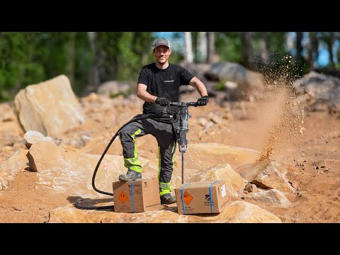 Drilling and Blasting Rock in the Forest – Testing a Surface Charge