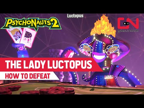 How to Defeat LUCTOPUS The Lady Boss | Psychonauts 2 - Hollis' Hot Streak Mind Critical Mission