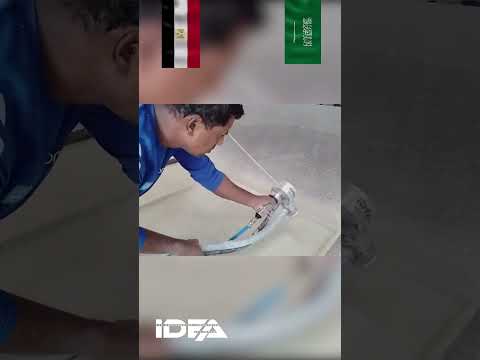 تجربة داخل مصنع العميل في الرياض  للمسدس و لعملية الرش