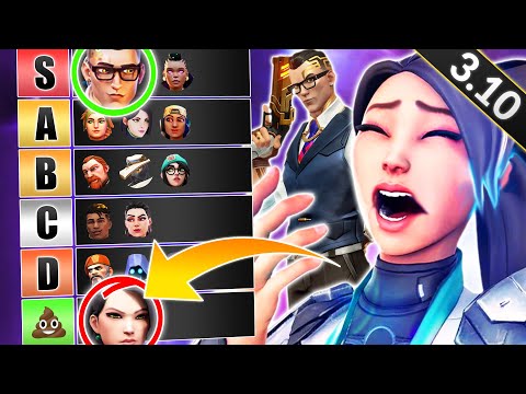 NEW 3.10 BEST AGENTS TIER LIST - JETT DETHRONED?  - Valorant Meta Guide