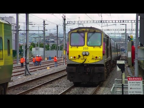 Irish Rail Class 201 (233) + Enterprise passing through Clontarf Road station