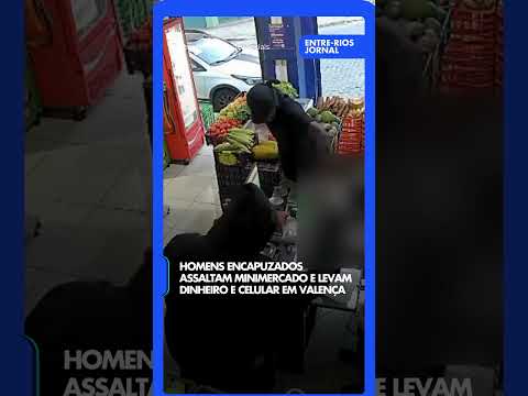 Homens encapuzados assaltam minimercado e levam dinheiro e celular em Valença