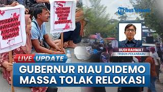 Geram! Ratusan Orang Geruduk Kantor Gubernur Riau, Tolak Relokasi dari Taman Nasional Tesso Nilo