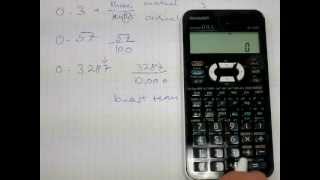 Convert fractions to decimals in head and by a calculator