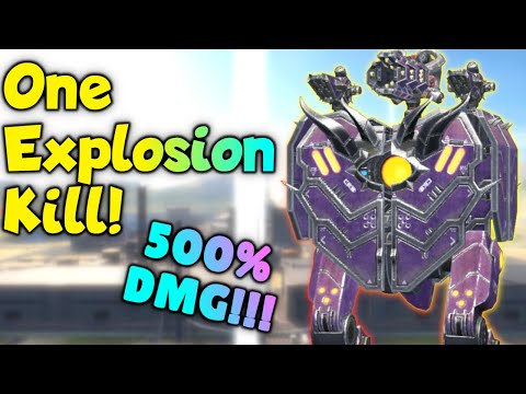 One Explosion Kill! SHELL With Nuclear Amplifier Gameplay War Robots Max Level 500% DMG MK3 WR