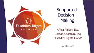 Supported Decision Making