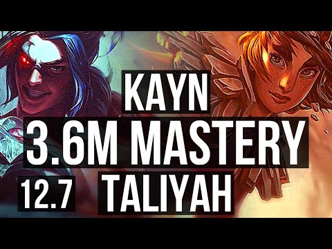 KAYN vs TALIYAH (JNG) | 3.6M mastery, 1100+ games, 11/2/6, Godlike | BR Challenger | 12.7