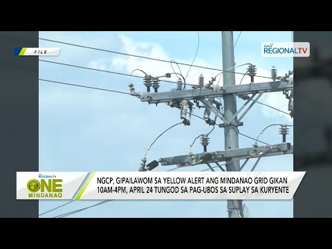 One Mindanao: NGCP, gipailawom sa yellow alert ang Mindanao grid gikan 10am-4pm