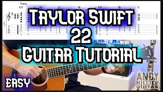 Taylor Swift 22 Guitar Tutorial Lesson