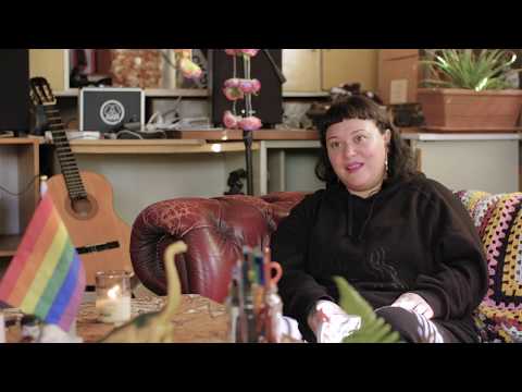 Coco Solid, 2019 Arts Foundation Laureate receiving the award for mixed media