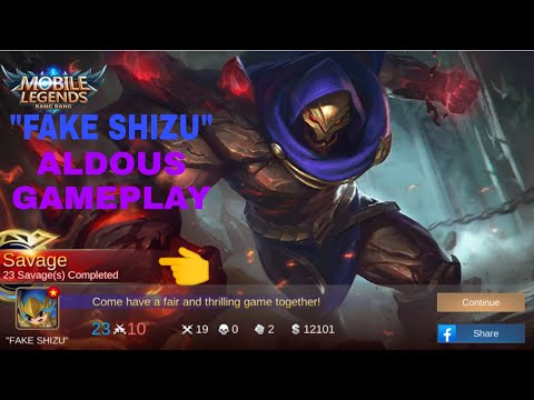 "FAKE SHIZU" SAVAGE ALDOUS GAMEPLAY #SHIZU #FAKE SHIZU #MLBB