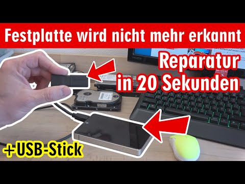 Festplatte wird nicht mehr erkannt ⭐️ Reparatur in 20 Sekunden ⭐️ USB-Stick ▪️ SSD ▪️ USB-Laufwerk Video
