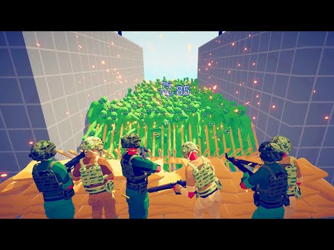 Zombie 100 Units vs Army - Totally Accurate Battle Simulator TABS
