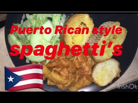Puerto Rican Chicken spaghetti's