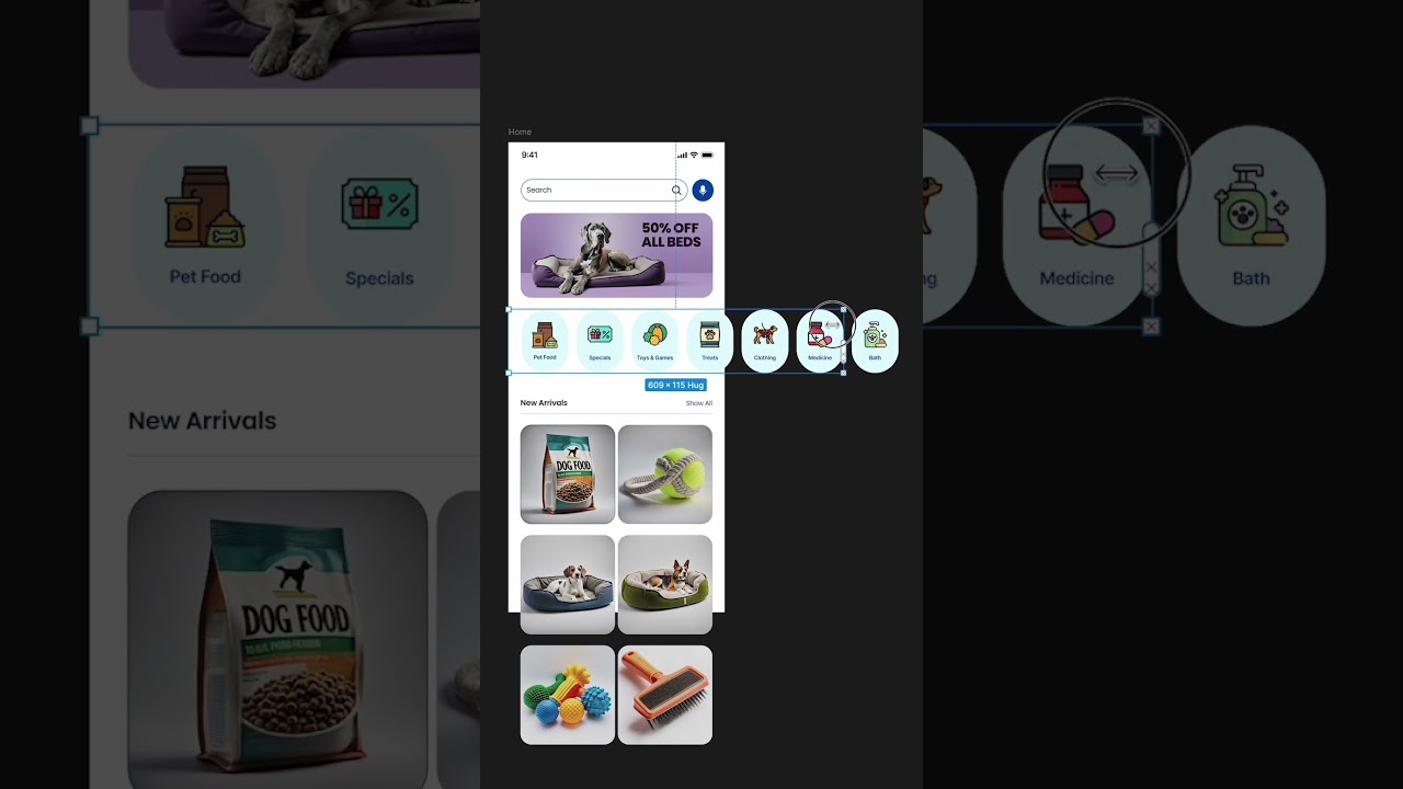 Easy horizontal and vertical scroll in #figma