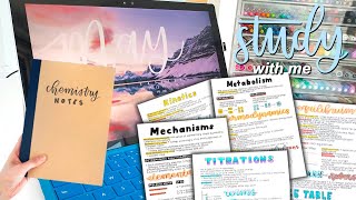 CRAM WITH ME | 5 hrs+ chemistry study vlog :) 🤩