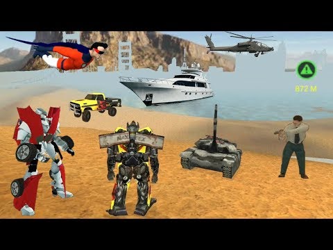 Vegas Crime Simulator - (Transformer Theft Army Tank) vegas crime simulator car robot - Gameplay HD