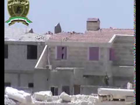 رصد لاستهداف أحد مواقع قوات النظام في بلدة دير سلمان في ريف دمشق بقذيفة مدفعية من قبل كتيبة جند الحق التابعة لقوات المغاوير