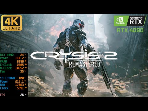 Crysis 2 Remastered | 4K Gameplay benchmark | Max Setting (RTX On) | RTX 4090 and i9-13900k