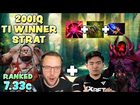 200IQ TI WINNER STRAT | RANKED PUDGE OFFLANE | 7.33c