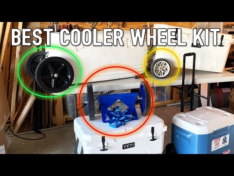 Cooler wheel kit review of Camco Badger and Fullet on Yeti and Igloo