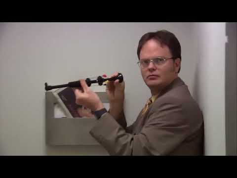 Dwight Hides Weapons in the Office (Season 4 Episode 7: Survivor Man)