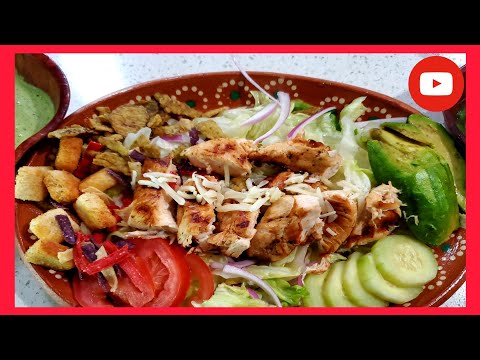 ENSALADA DE POLLO A LA PARRILLA | ENSALADA DE POLLO Y AGUACATE