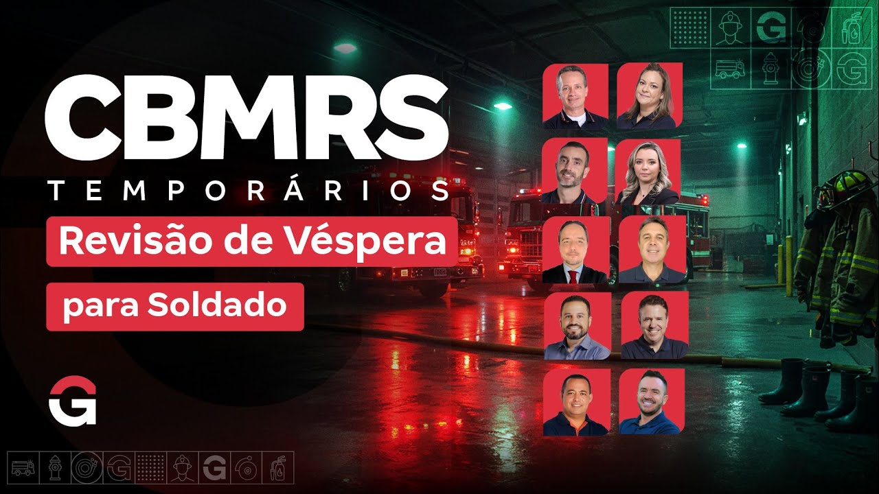 Concurso Bombeiros RS Temporário: Revisão de Véspera para Soldado