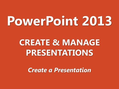 MOS Review - PowerPoint 2013 - Create and Manage Presentations - Part 1 of 5