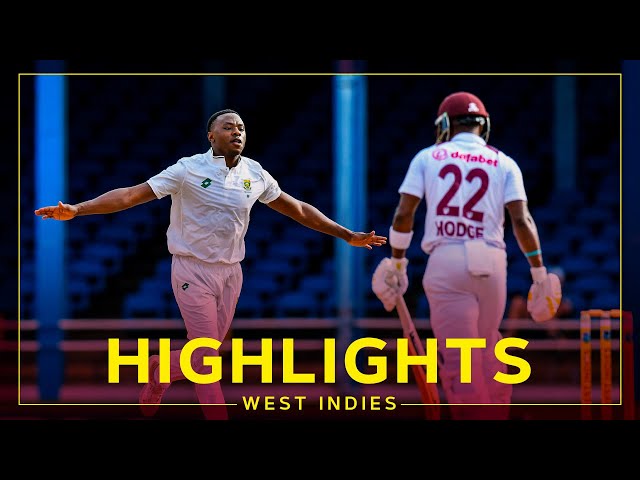 Rabada Grabs 3-Fer On Rain-Shortened Day | Highlights | West Indies v South Africa | 1st Test Day 4