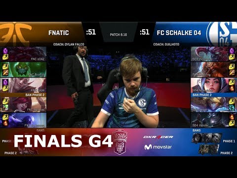 Fnatic vs FC Schalke 04 - Game 4 | Grand Finals S8 EU LCS Summer 2018 | FNC vs S04 G4