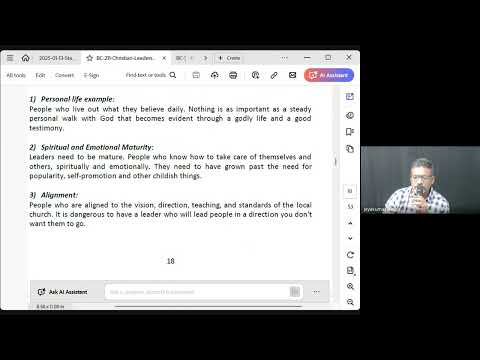 Christian Leadership | Lecture 8: BC211-CL-20250206