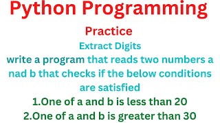 Download the video "write a program that reads two numbers a and b that checks if the below conditions are satisfied"