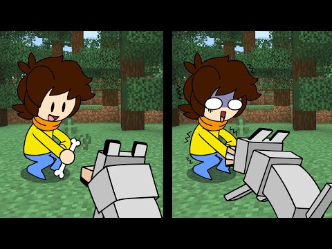 Taming a Dog in Minecraft (GONE WRONG) #shorts