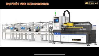 Máy Laser fiber Cnc cắt ống cắt hộp chuyên nghiệp nạp phôi tự động IR-D85A Ironwood