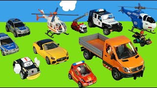 Krankenwagen, Traktor, Bus, Bagger, Feuerwehrautos, Polizeiautos & Spielzeugautos für Kinder