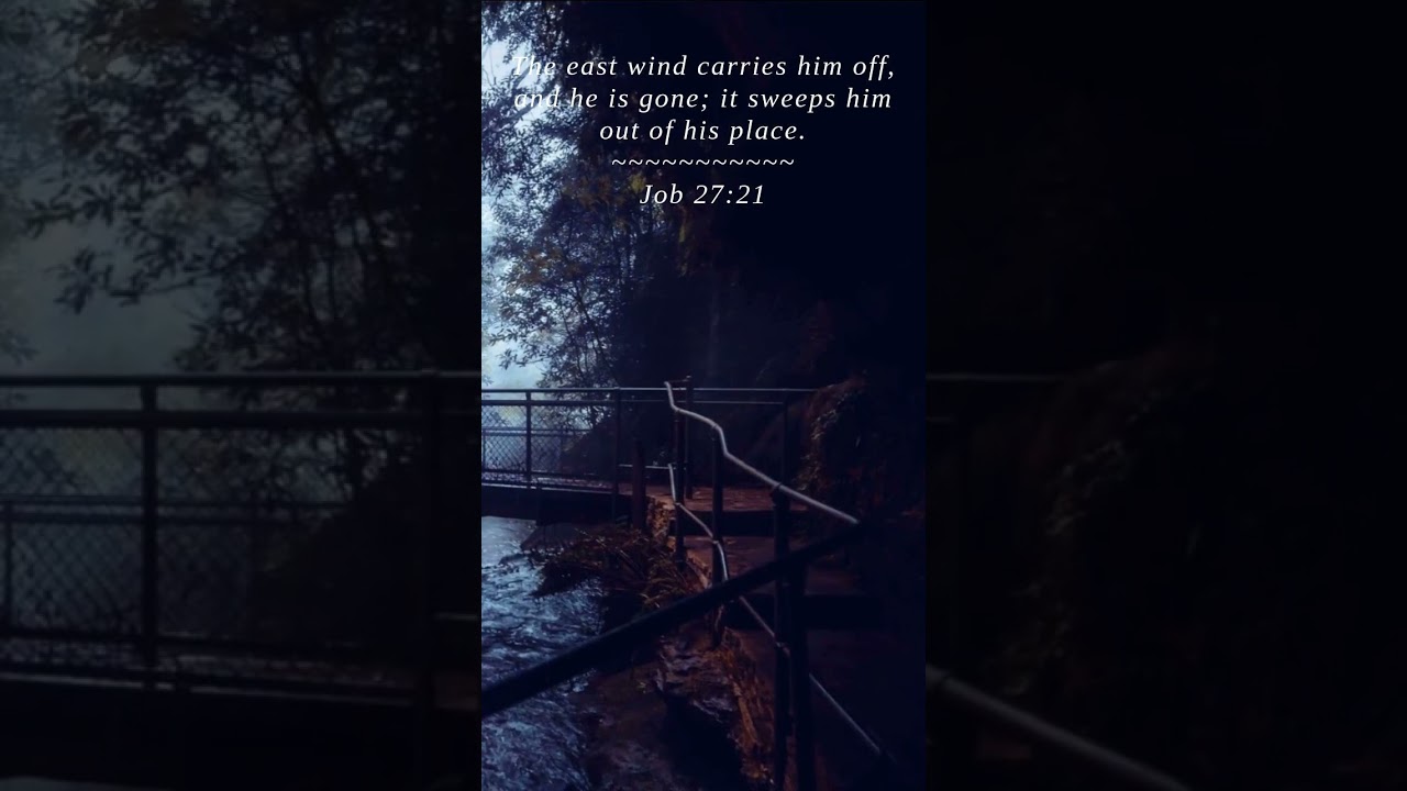 Bible | Job 27:21 | The east wind carries him off ...