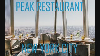 Lunch at NYC's Peak Restaurant & Bar | Sleek restaurant with panoramic NYC view.