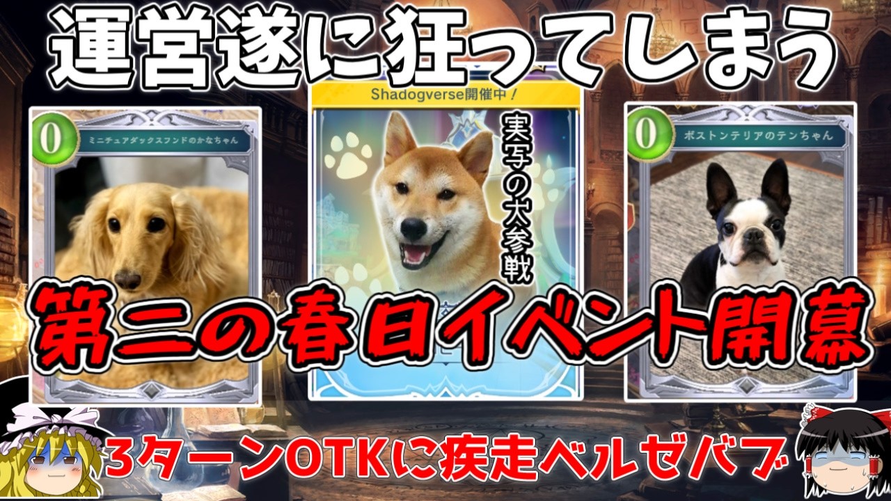 【シャドバ】実写の犬が参戦！？エイプリルフール限定！謎のドッグバースがカオスすぎて面白過ぎる！最強はリノエルフ？