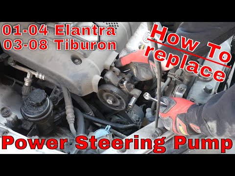 01-04 Hyundai Elantra Power Steering Pump Replacement - 03-08 Tiburon too