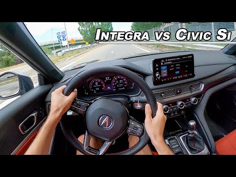 2023 Acura Integra vs Honda Civic Si - Full Comparison and Drive (POV Binaural Audio)