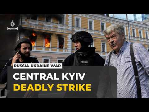 Russian strike hits central Kyiv: One killed in attack on Academy of Sciences building