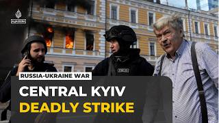 Russian strike hits central Kyiv: One killed in attack on Academy of Sciences building