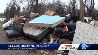 People fed up with pile of garbage, construction waste growing in Milwaukee alley